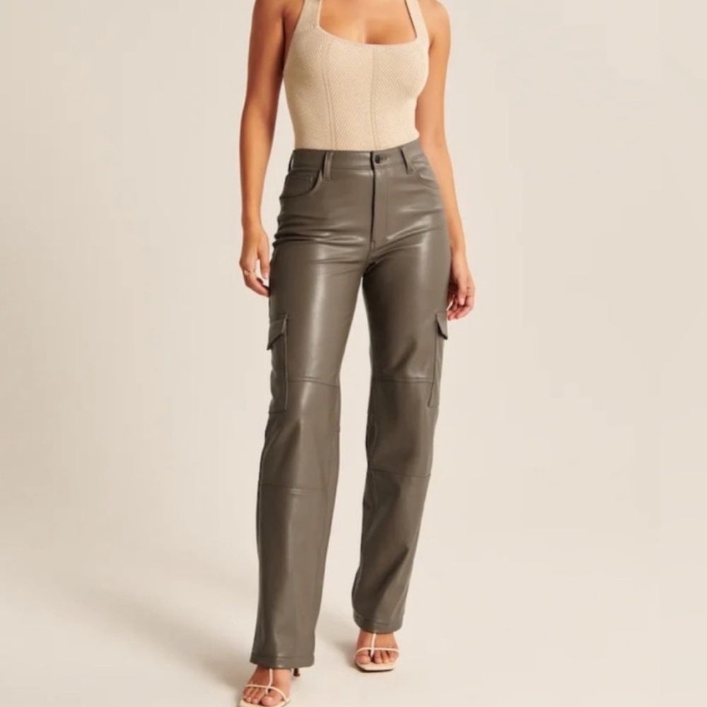 Abercrombie & Fitch Leather Cargo Pants